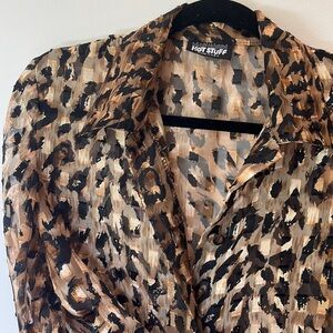 Gorgeous Vintage Leopard Button Down